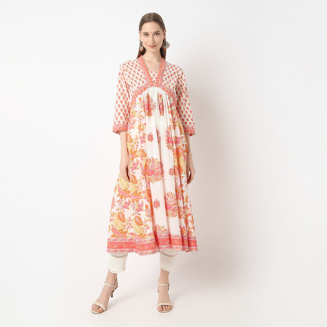 Flare Fit Printed Kurta