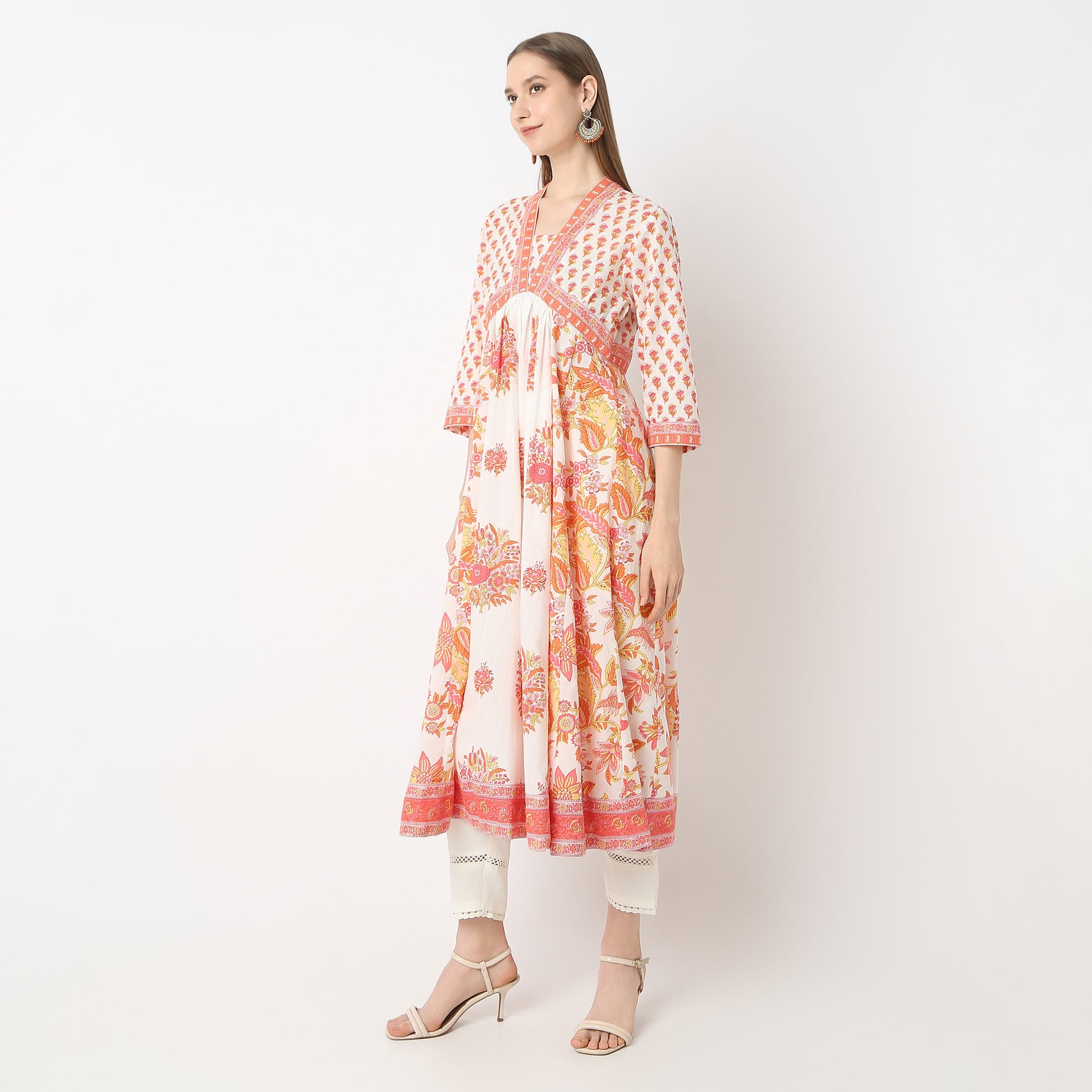 Flare Fit Printed Kurta