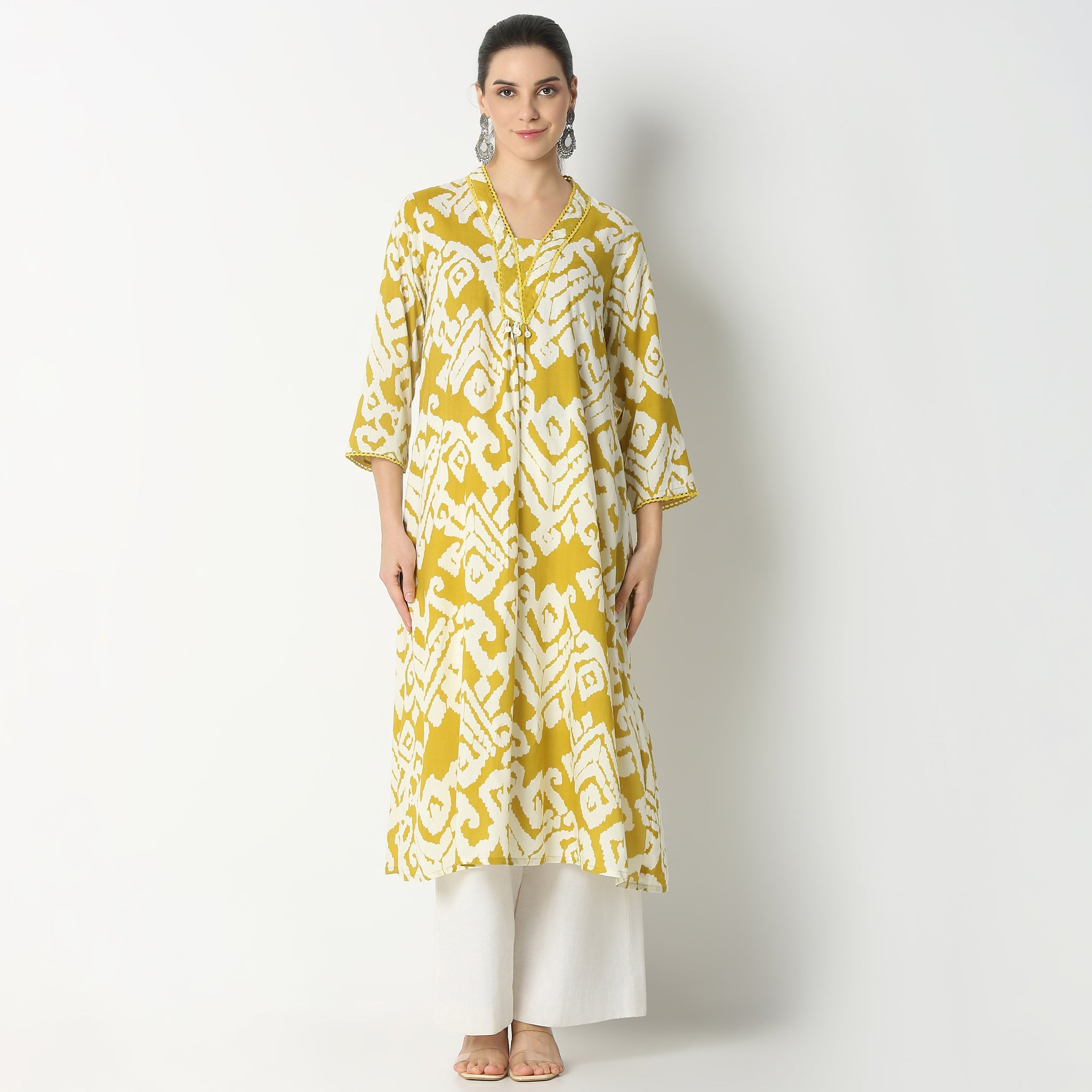 Flare Fit Printed Below Knee Kurta