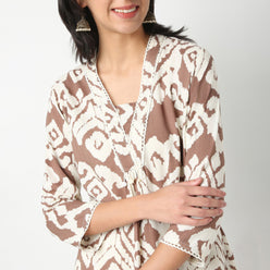 Flare Fit Printed Below Knee Kurta