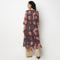 Buy Women Flare Fit Printed Three-Fourth Sleeve Kurta  - Style Union