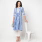 Abstract Printed Kurta with Lace Highlight