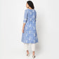 Abstract Printed Kurta with Lace Highlight