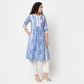 Abstract Printed Kurta with Lace Highlight