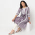 Abstract Printed Kurta with Lace Highlight
