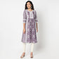 Abstract Printed Kurta with Lace Highlight
