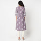 Abstract Printed Kurta with Lace Highlight