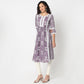Abstract Printed Kurta with Lace Highlight