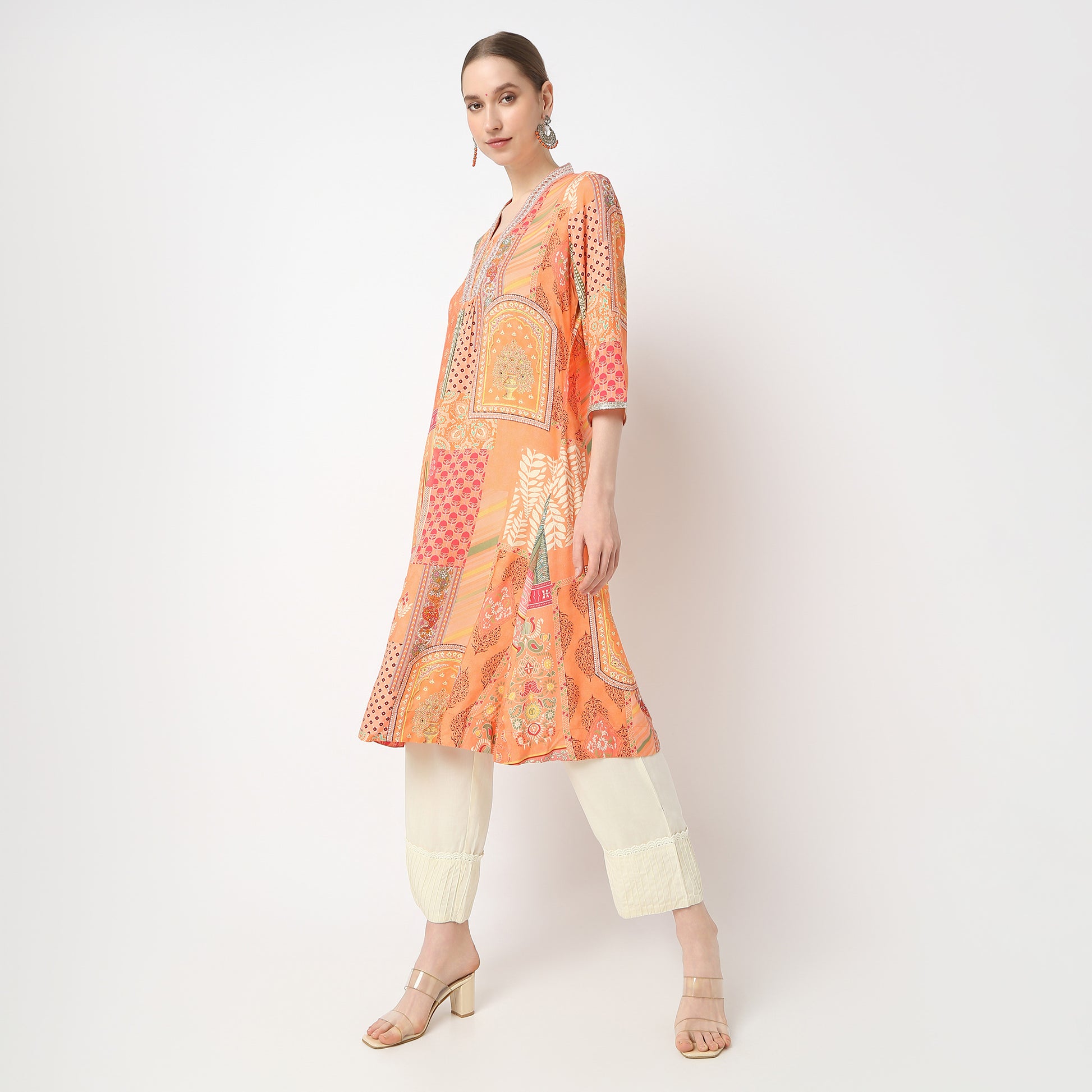 Flare Fit Printed Kurta