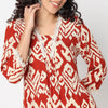 Flare Fit Printed V-Neck Kurta