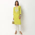 Buy Women Straight Fit Embroidered Three-Fourth Sleeve Kurta  - Style Union