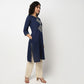 Buy Women Straight Fit Embroidered Three-Fourth Sleeve Kurta  - Style Union
