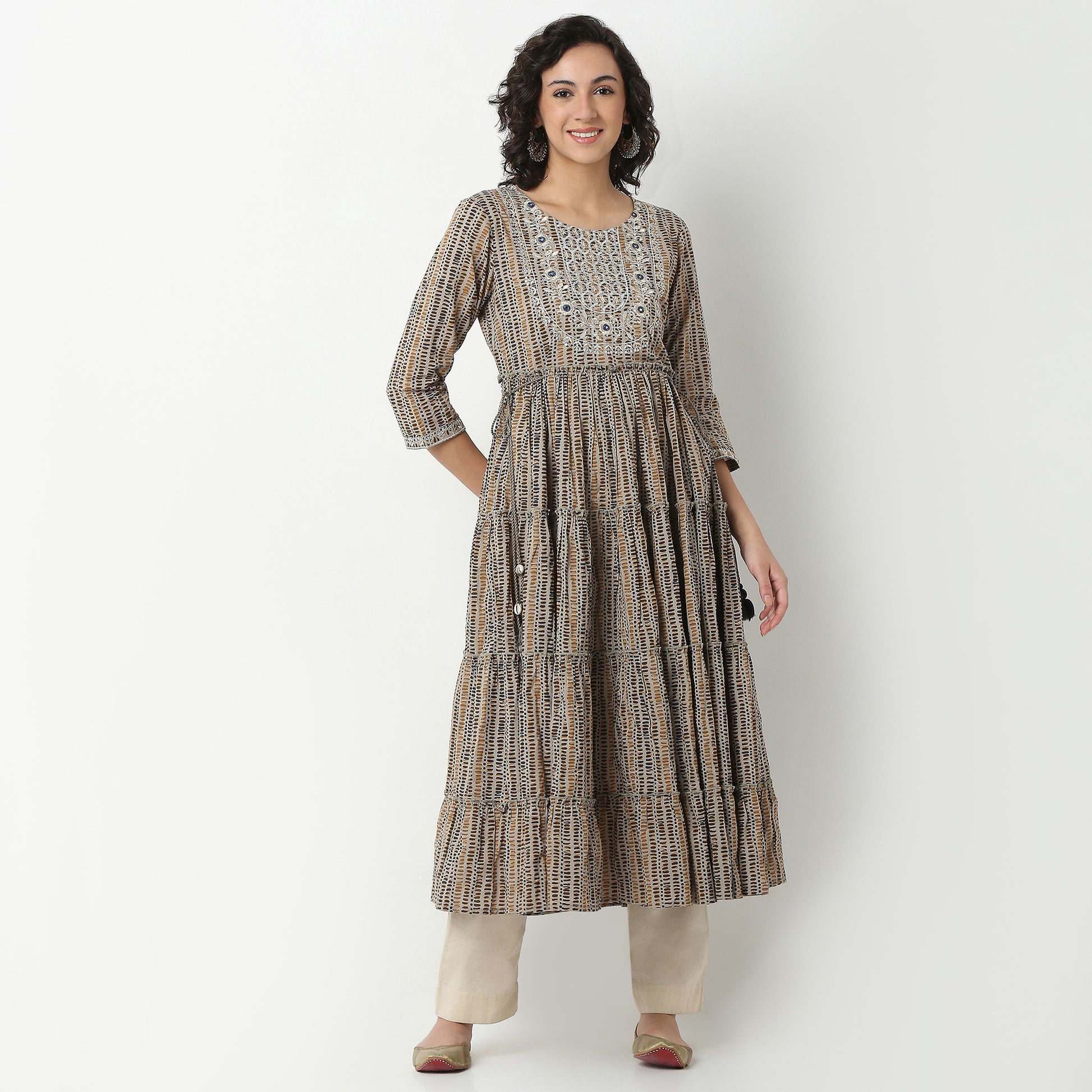 Embroidered Cotton Fabric Kurta