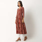Printed Cotton Fabric Kurta, Below Knee