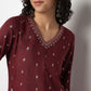 Buy Women Flare Fit Printed Three-Fourth Sleeve Kurta  - Style Union