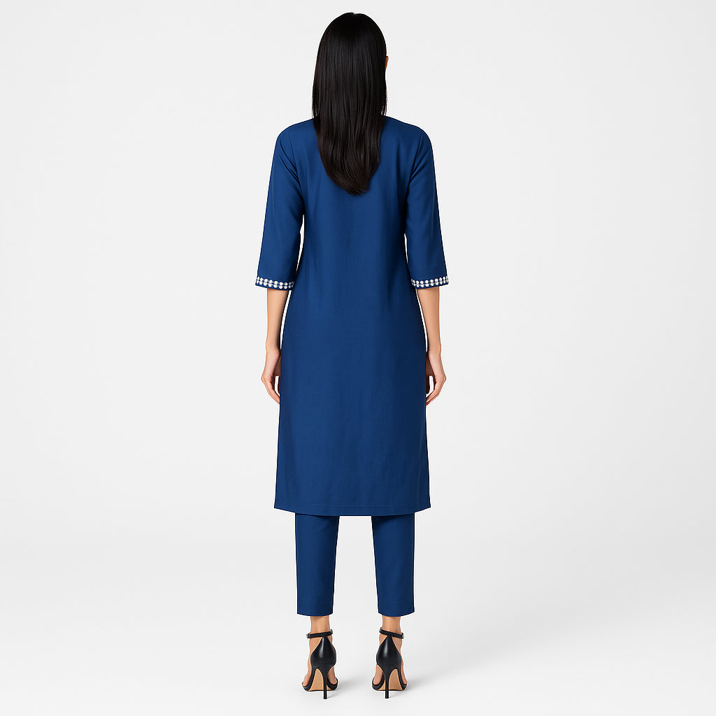 Embroidered Straight Kurta