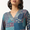 Buy Women Straight Fit Printed Three-Fourth Sleeve Kurta  - Style Union