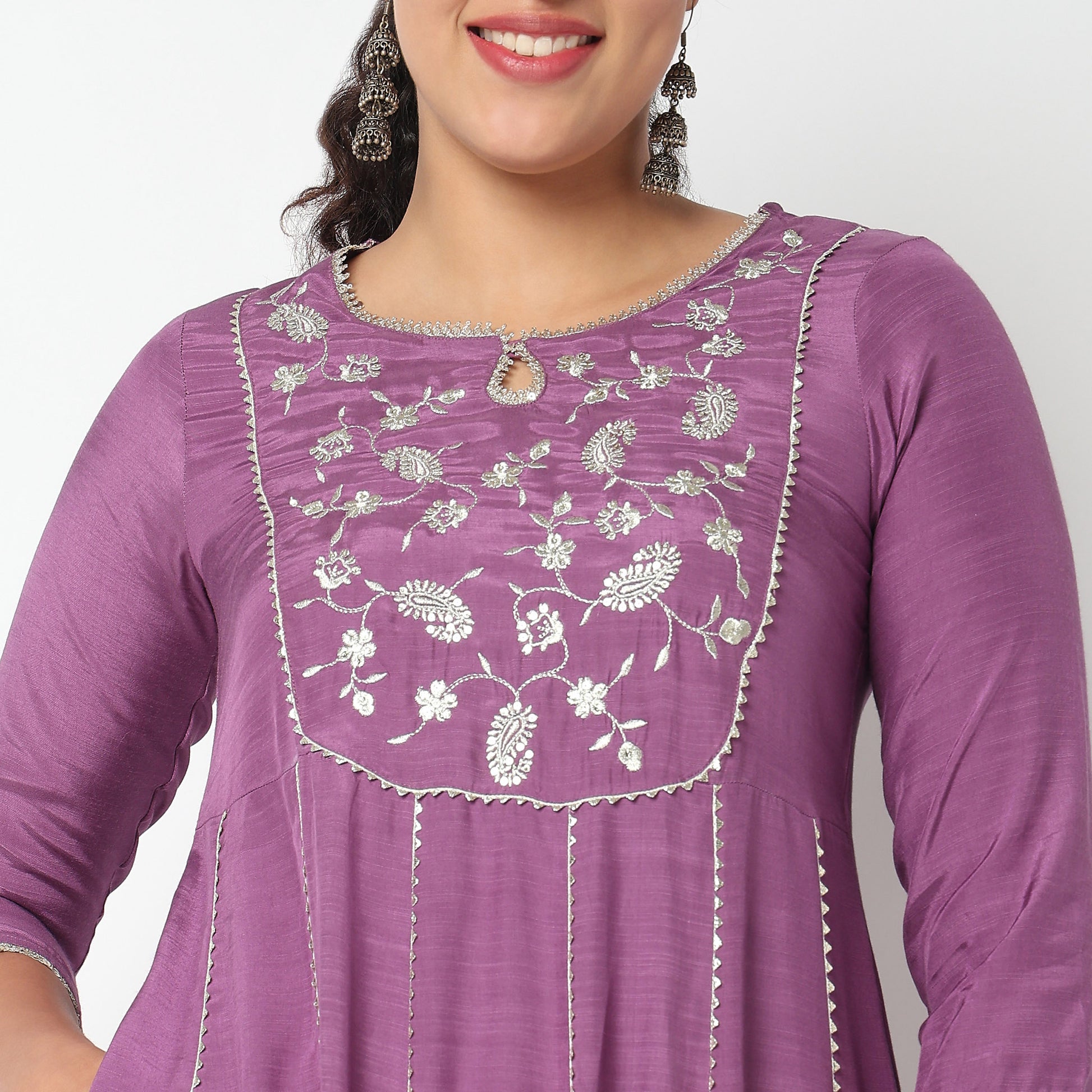 Embroidered Yoke Kurta