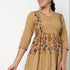 Printed V Neck Tired Kurta