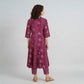 Cotton Printed V-Neck Kalidar Kurta