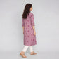 Cotton Printed V-Neck Kalidar Kurta