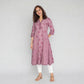 Cotton Printed V-Neck Kalidar Kurta