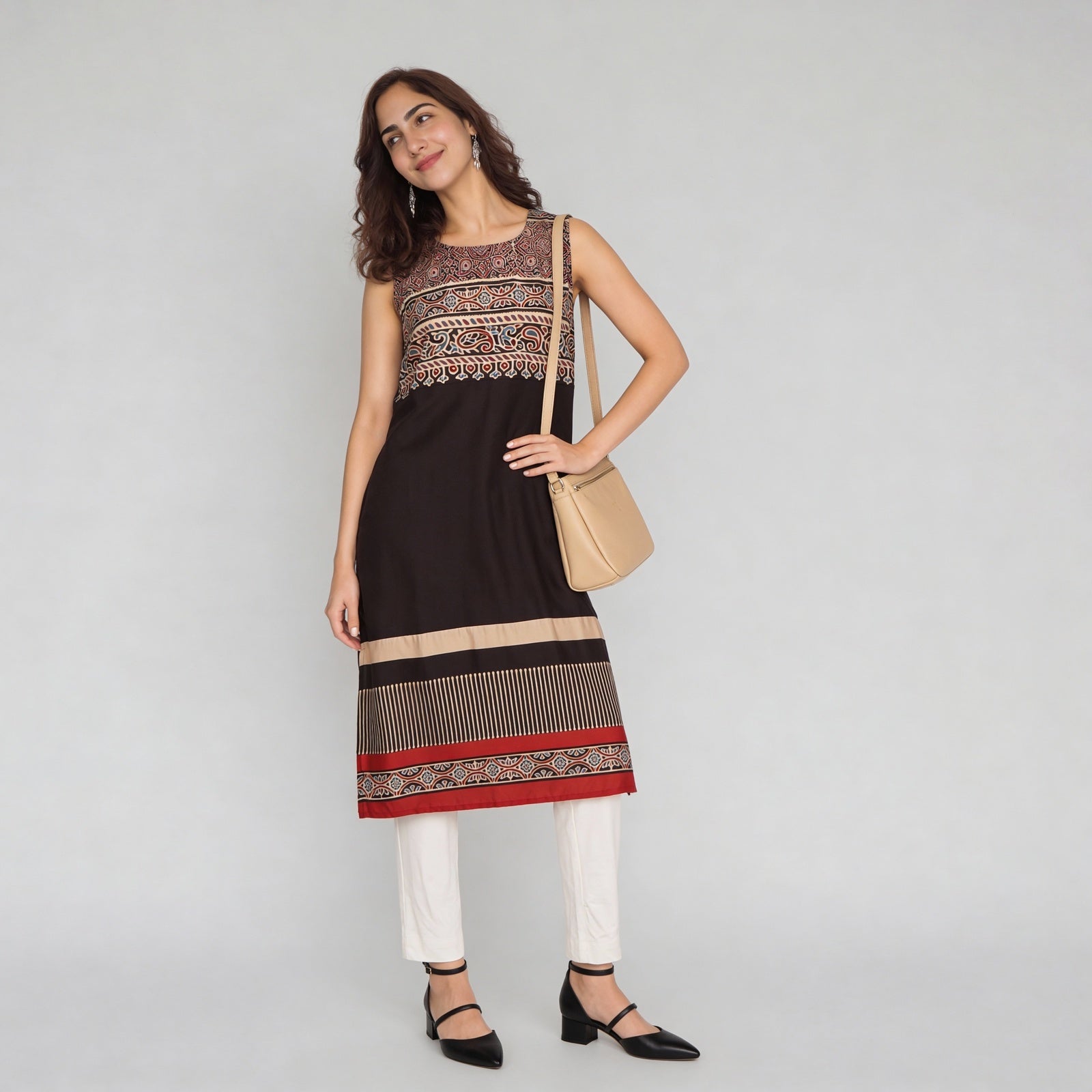 Printed Straight Long Kurta