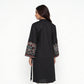 Cotton Embroidered V-Neck Kurta