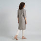 V-Neck Embroidered Straight Kurta