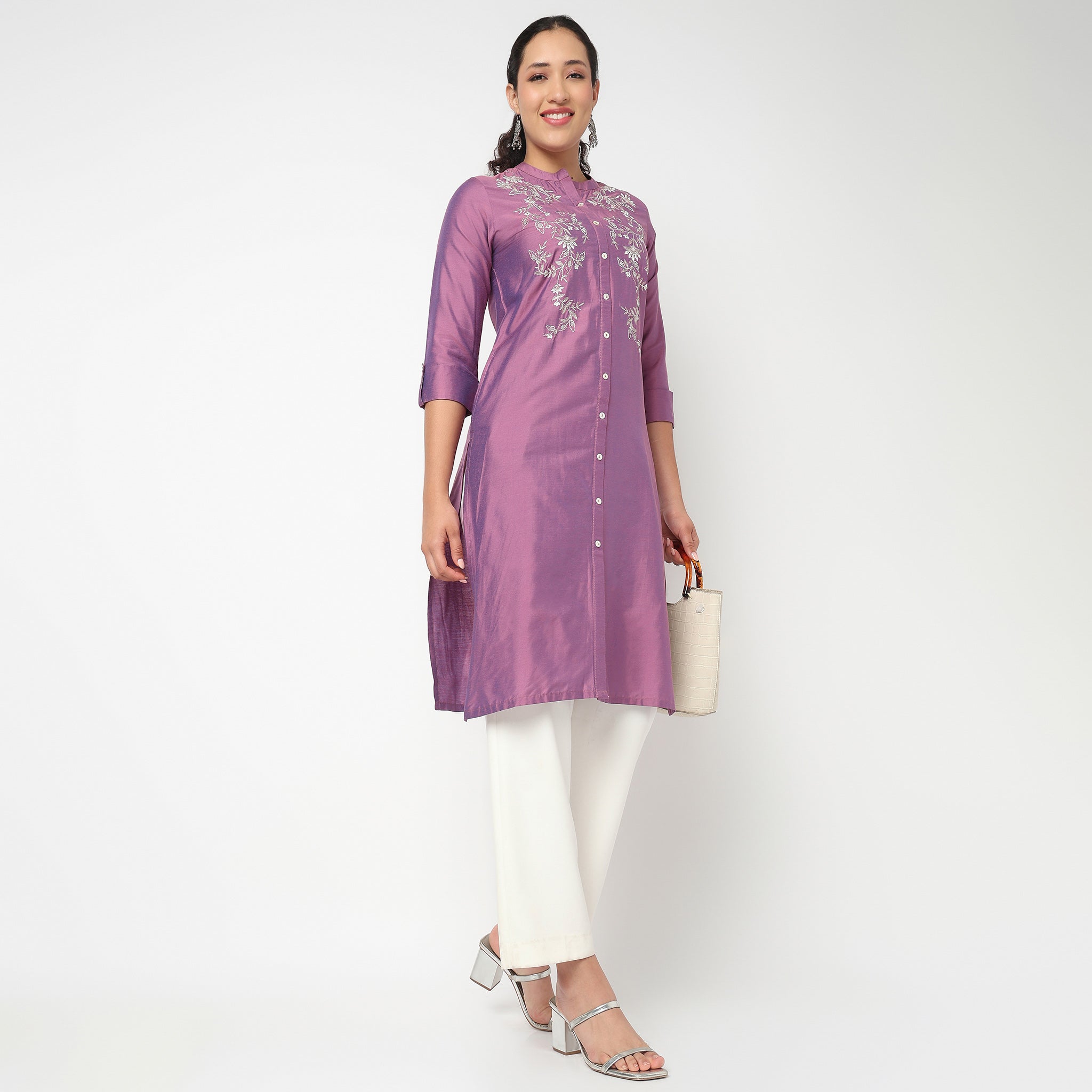 Embroidered Yoke Kurta