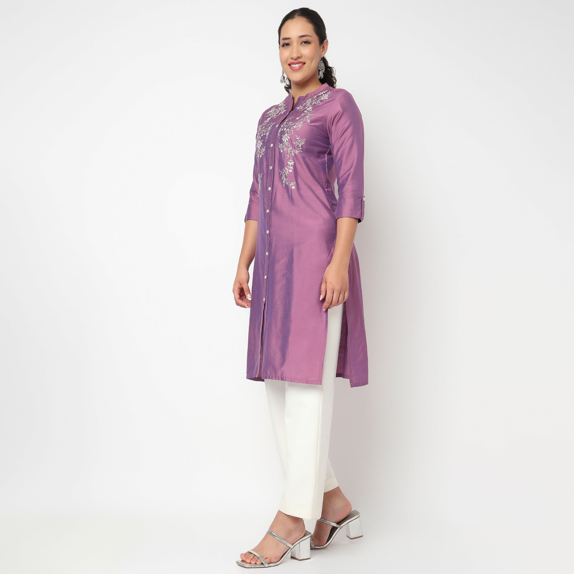Embroidered Yoke Kurta