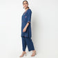 V-Neck Embroidered Straight Kurta