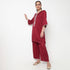 V-Neck Embellished Straight Kurta