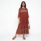 Cotton Embroidered Tiered Kurta