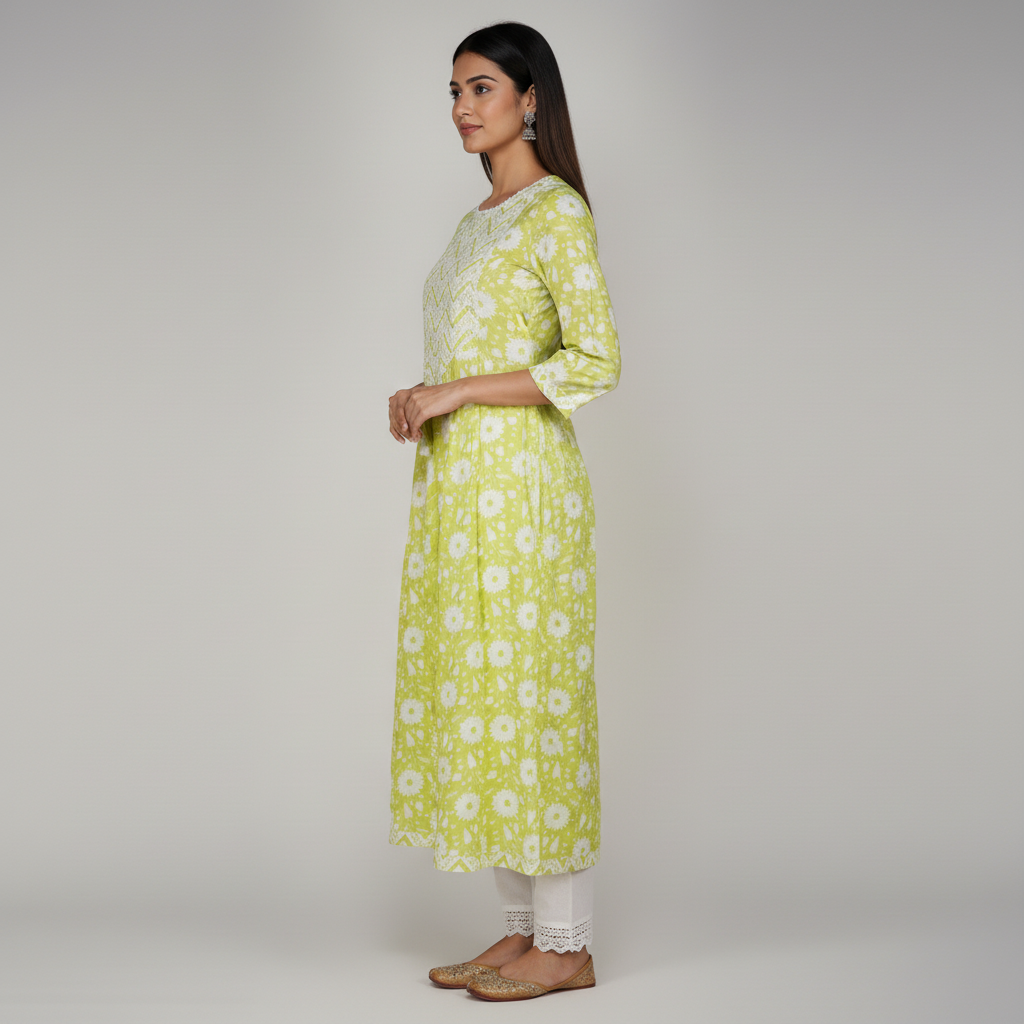 Printed Flared Kurta