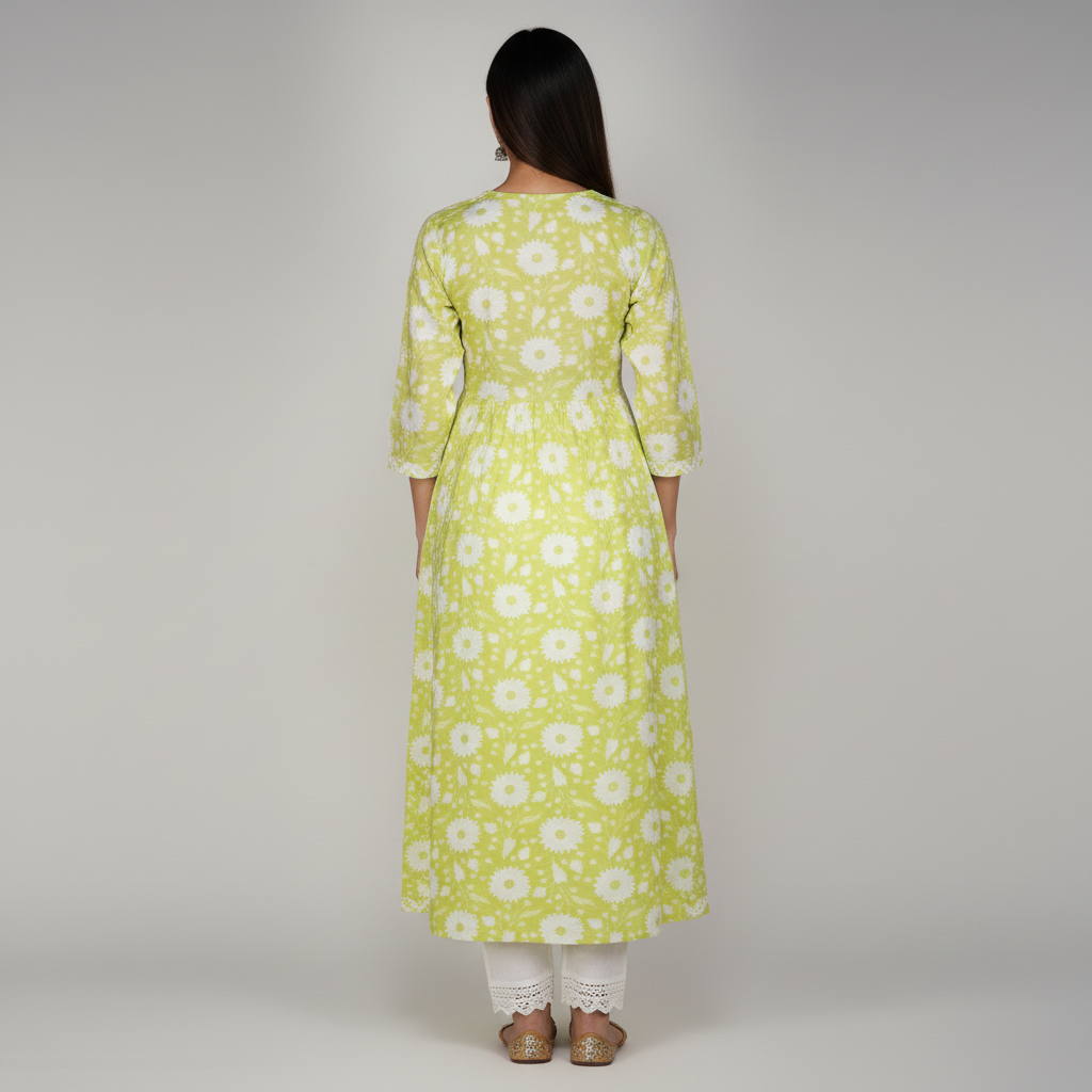 Printed Flared Kurta