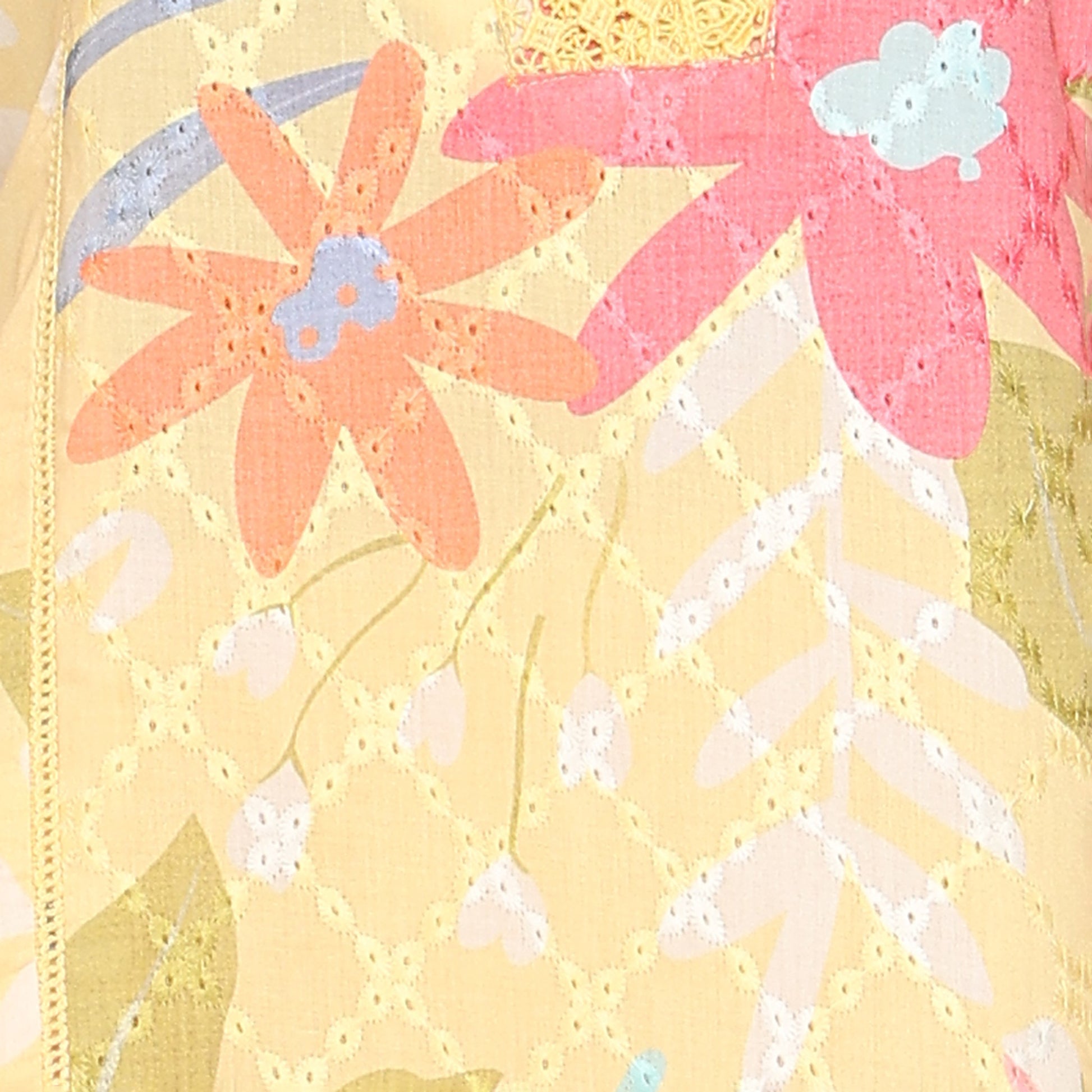 Printed V-Neck Kurta