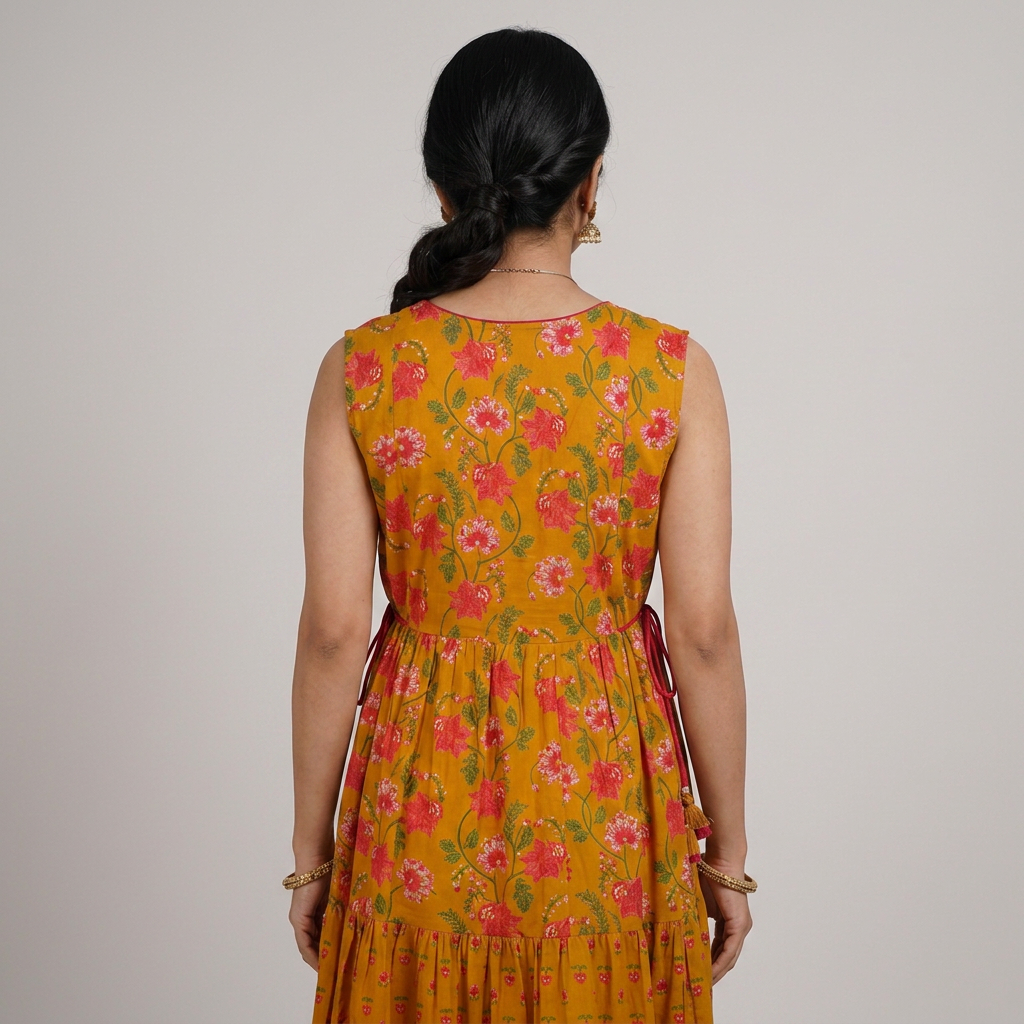 Cotton Printed Flared Kurta