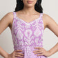 Cotton Printed V-Neck Kurta