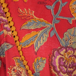 Printed V-Neck Kurta