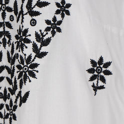 Embroidered Boat Neck Straight Kurta