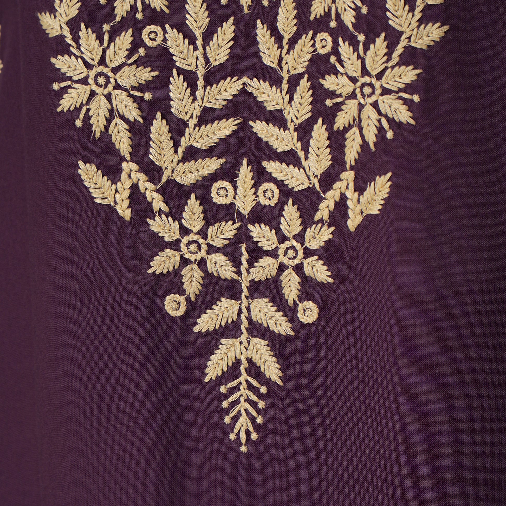 Embroidered Boat Neck Straight Kurta