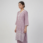 Cotton Embroidered V-Neck Kurta