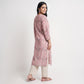 Printed Shirt Collar Straight Kurta