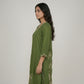 Embroidered V-Neck Straight Kurta
