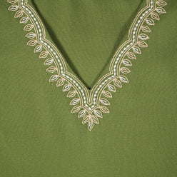 Embroidered V-Neck Straight Kurta