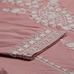 Embroidered V-Neck Straight Kurta