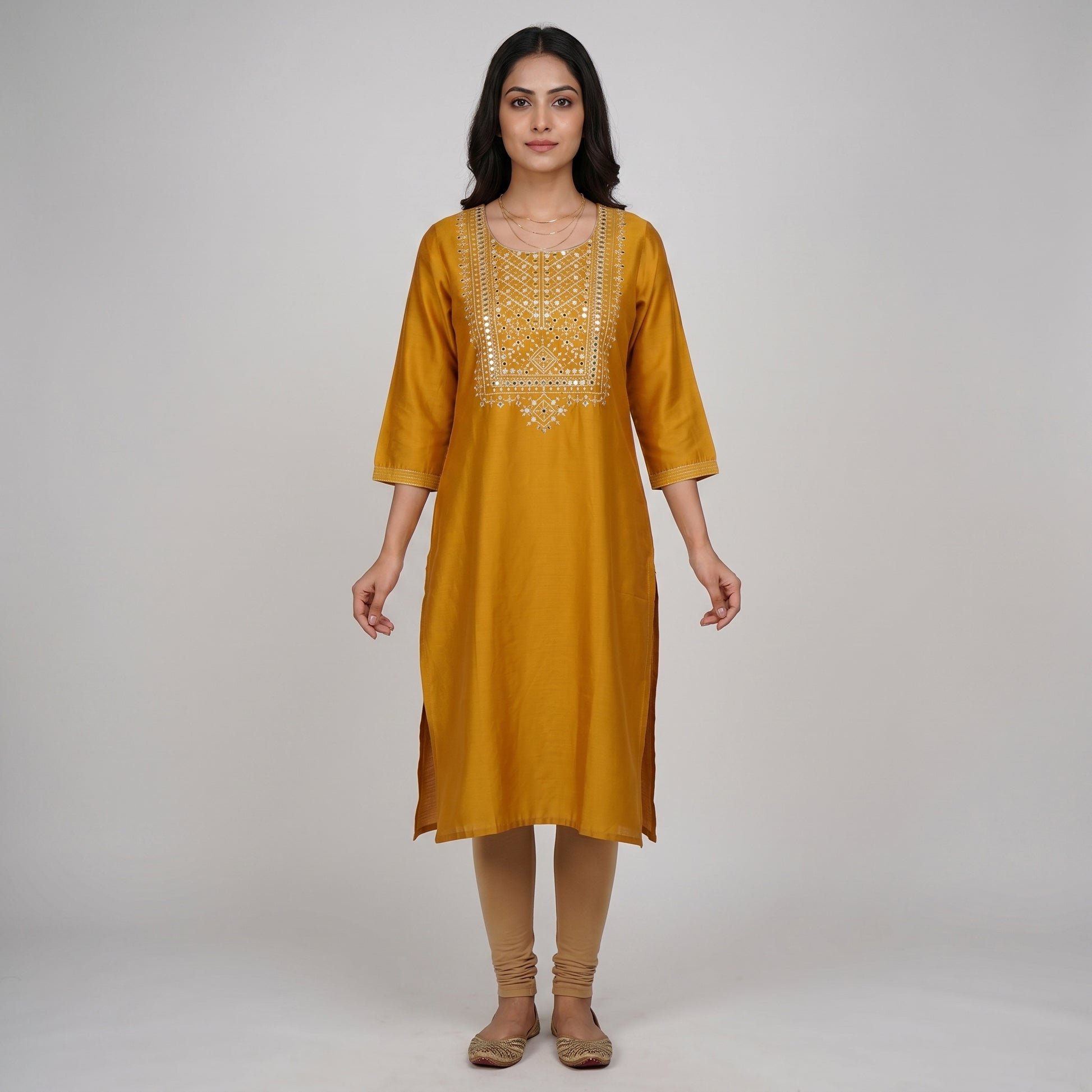 Embroidered Straight Kurta