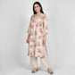 Printed V-Neck Straight Kurta
