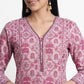 Cotton Printed V-Neck Kurta